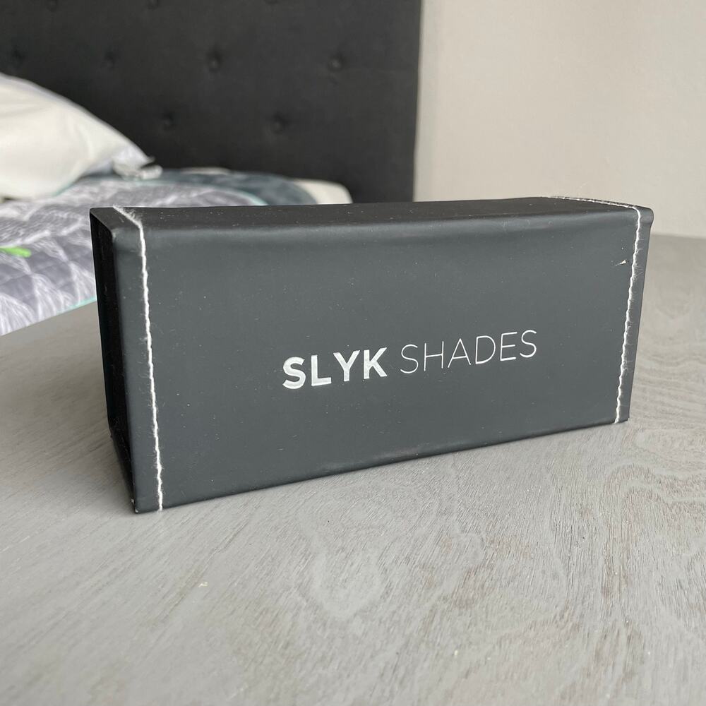 SLYK SHADES Bombshell Abalone & Wood Sunglasses Ice Blue Mirror Polarized Lenses - Picture 8 of 11